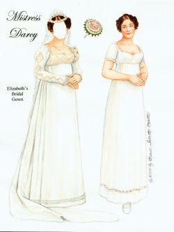 Senhora Darcy e seu vestido de noiva