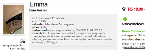 Emma, tradução de Ivo Barroso, 1996