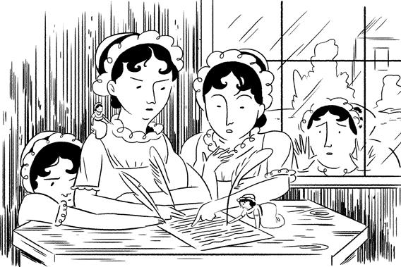 Jane Austen, ilustração de Luke Pearson