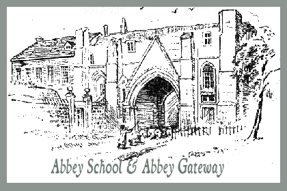 Abbey School & Abbey Gate - gravura